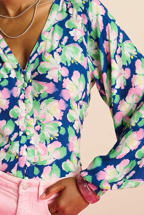 BLOUSE - LILIES BLUE 6