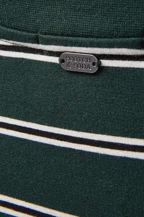 LS KNIT DRESS SCARAB/BLACK/WHITE STRIPE 6