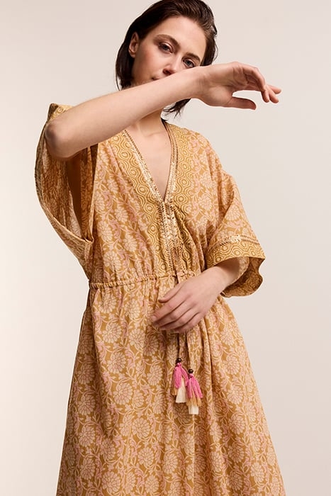 DRESS BLOCKPRINT SOFT CAMEL 2