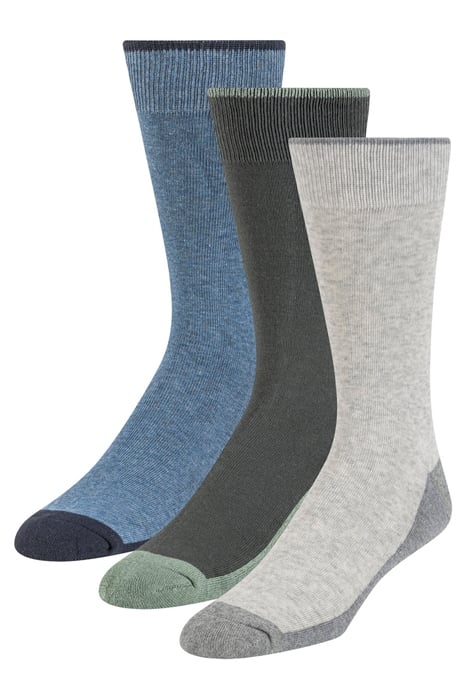 3PK MENS 1/2 TERRY CREW BLACK 5