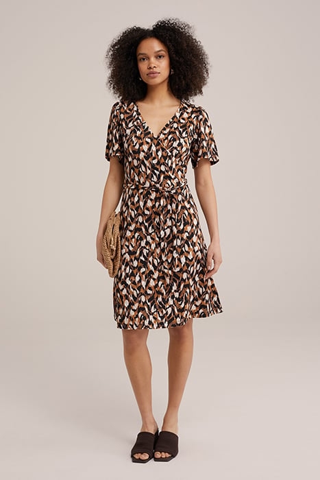 DRESS MIDI RUST BROWN 2