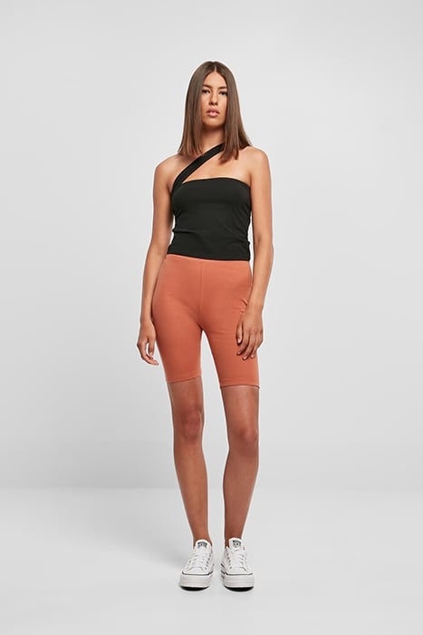 LADIES HIGH WAIST CYCLE SHORTS TERRACOTTA 3