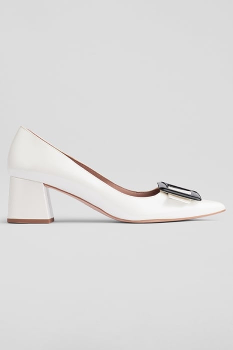 TIA COVERED PUMP WHITE/BLACK 1