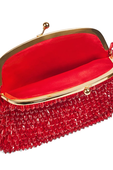VALETTA CLASP SHOULDER BAG RED 3