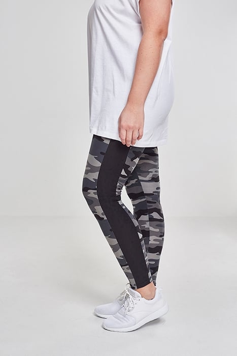 LADIES CAMO STRIPE LEGGINGS DARKCAMO/BLK 8