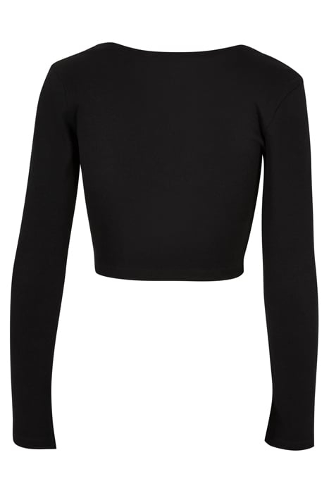 LADIES SHORT RIB CORSAGE LONGSLEEVE BLACK 5