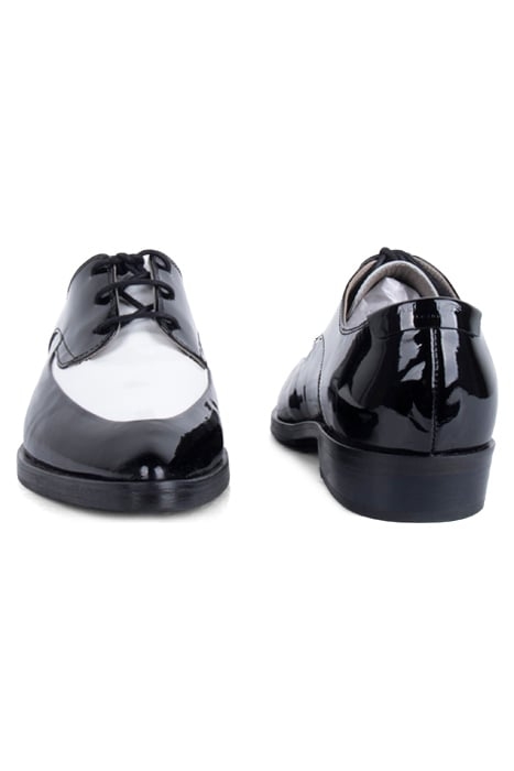 LEX LACE UP BLACK/WHITE SHINE 2