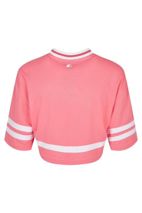 LADIES STARTER CROPPED MESH JERSEY PINKGRAPEFRUIT/WHITE 5