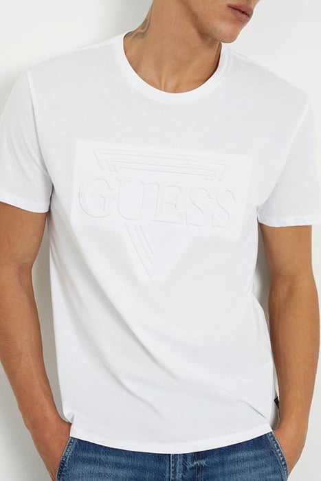 GUESS ECO SS BSC EMBOSSED GUES PURE WHITE 5