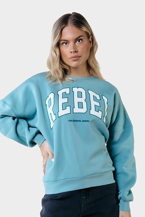 REBEL DROPPED SHOULDER SWEAT MINERAL BLUE 1