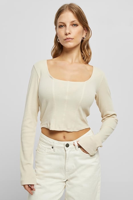 LADIES SHORT RIB CORSAGE LONGSLEEVE SOFTSEAGRASS 1