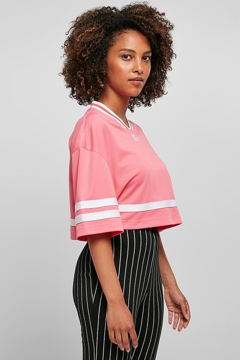 LADIES STARTER CROPPED MESH JERSEY PINKGRAPEFRUIT/WHITE 7