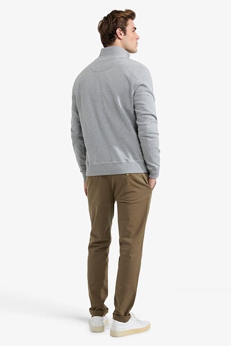 ZIP MOCK SWEATSHIRT MEDIUM GREY MELANGE 3