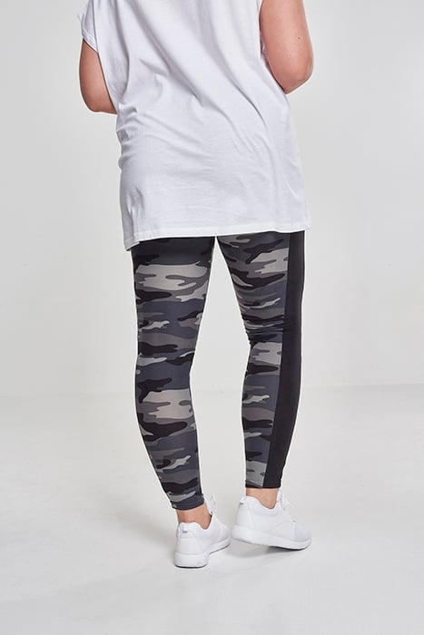 LADIES CAMO STRIPE LEGGINGS DARKCAMO/BLK 2