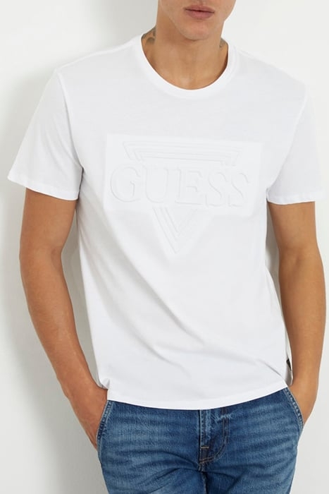 GUESS ECO SS BSC EMBOSSED GUES PURE WHITE 1
