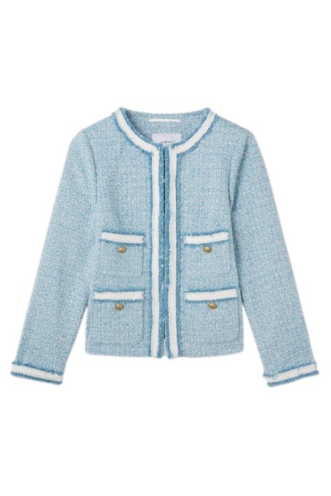 CHARLIE TWEED JACKET BLUE/CREAM 4