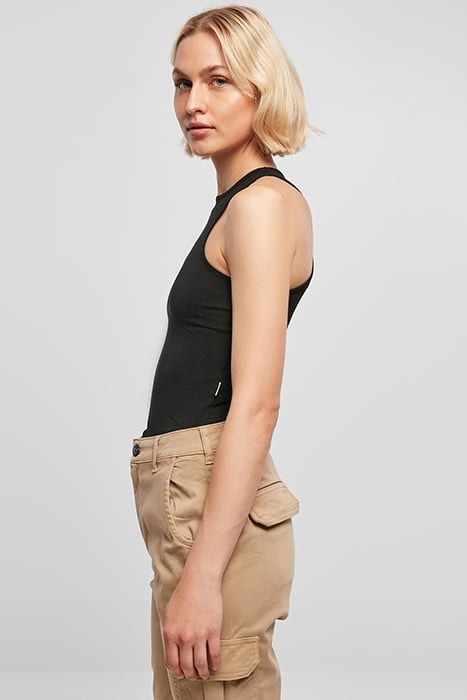 LADIES ORGANIC STRETCH ASYMMETRIC BODY BLACK 6