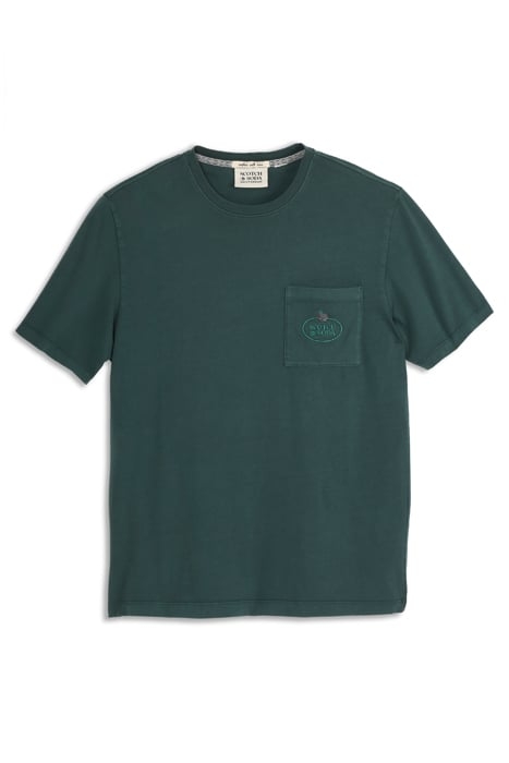 GARMENT DYED SS POCKET TEE CYPRESS GREEN 1