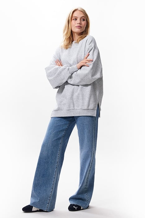 RELAXED SWEATER GREY MELANGE 2