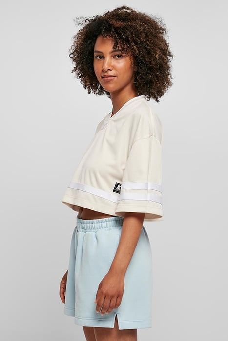 LADIES STARTER CROPPED MESH JERSEY PALEWHITE/WHITE 6