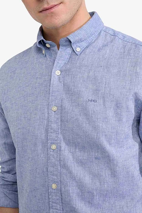 COTTON LINEN SHIRT VINTAGE BLUE 7