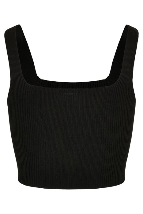 LADIES CROPPED KNIT TOP BLACK 5
