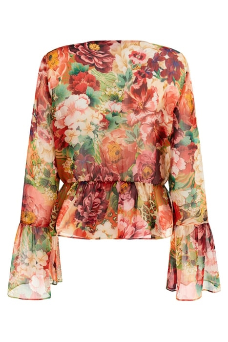 GUESS ECO LS DEMI TOP PEONY ANIMAL PRINT 5