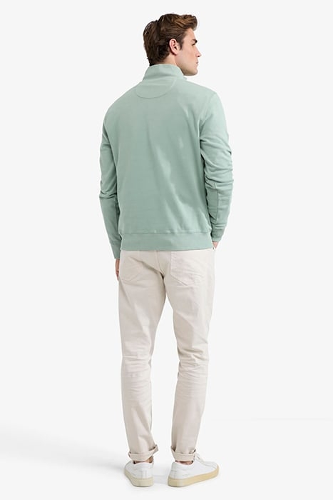 ZIP MOCK SWEATSHIRT ICE GREEN 3