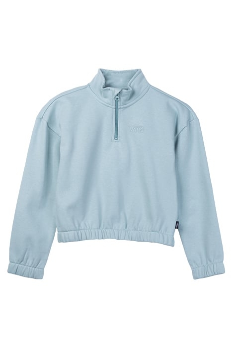 HALF ZIP MOCK PULLOVER GRAY MIST 1
