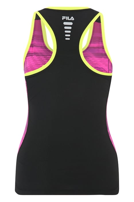 RANICA RUNNING TANK PINK GLO-BLACK 5