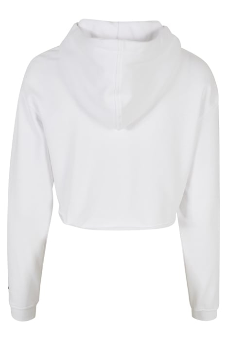LADIES STARTER CROPPED HOODY WHITE 2