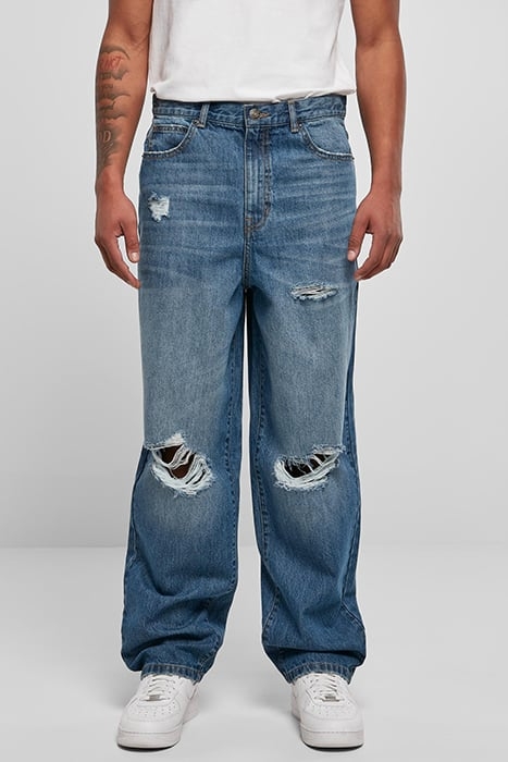 DISTRESSED 90‘S JEANS MID DEEPBLUE DESTROYED WASHED 1