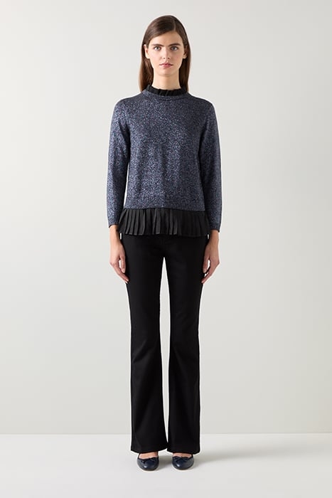 MARY PLEATED KNITTED SWEATER BLACK 2