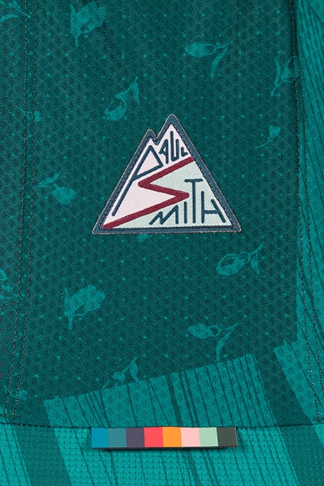 MENS CYCLE JERSEY SEASONAL PRINT VERY DARK GREEN 5