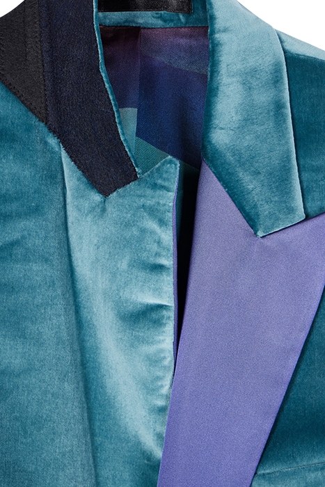 MENS TAILORED FIT 2 BTN JACKET GREYISH BLUE 4