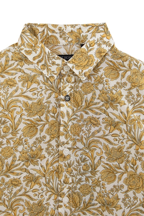 BOY'S YELLOW SHIRT WITH BAROQUE FLOWER PRINT 3