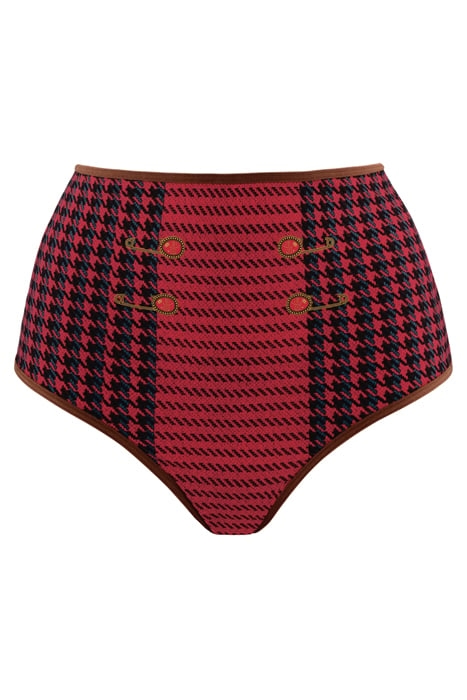 ARASAID RED PIED DE POULE 3