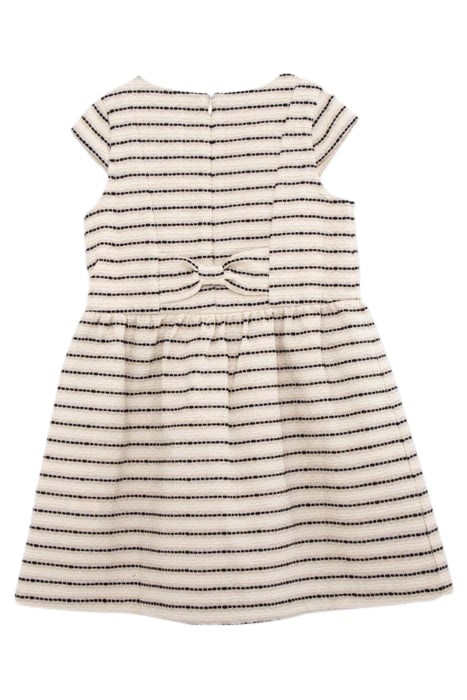 GIRLS’ ECRU DRESS WITH STRIPED MOTIF JACQUARD 2