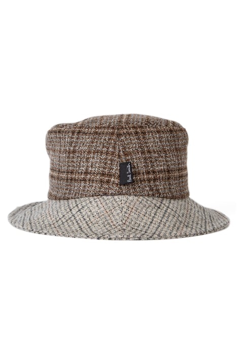 MEN HAT BUCKET MIX TWEED TAN 2