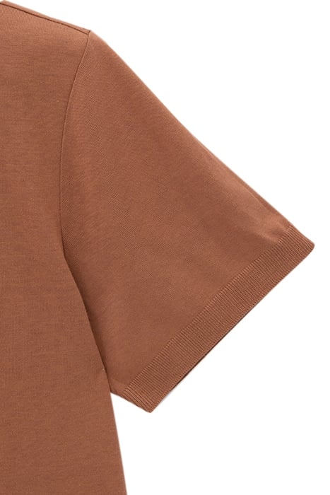 COGNAC COTTON MODAL BLEND POLO SHIRT 4