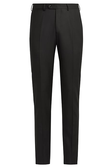 BLACK SLIM LEG STRAIGHT TROUSERS 2
