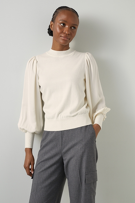 ERICA MIXED SWEATER IVORY 1