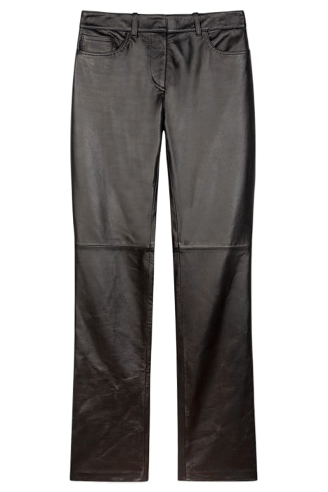 WOMENS LEATHER TROUSER BLACK 4