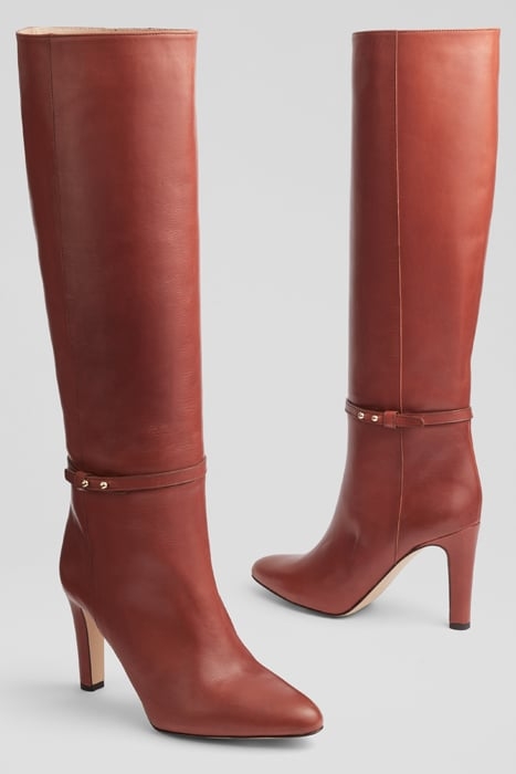 CATERINA STILETTO BOOTS LIGHT BROWN 6