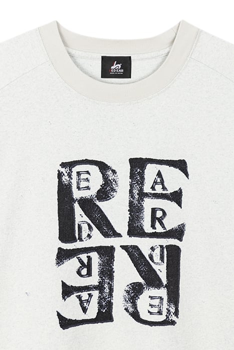 MENS GREY LS TSHIRT STAMP PRINT GREY BEIGE 6