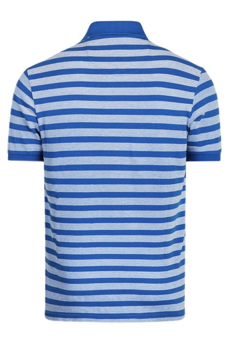 OXFORD PIQUEE STRIPE POLO KOBALT 2