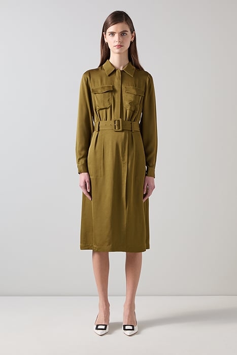 NEWTON UTILITY SHIRT DRESS OLIVE 1