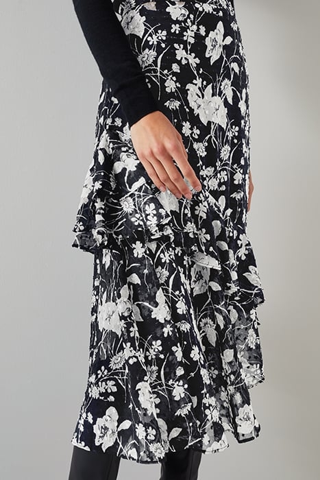 WINONA AYSMETRIC MIDI SKIRT BLACK/CREAM 4