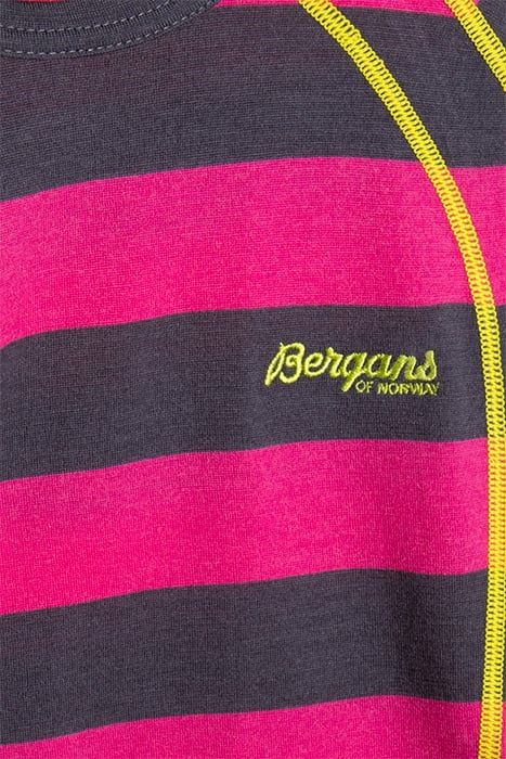 FJELLRAPP YOUTH SHIRT HOT PINK / SOLID DARK GREY STRIPED 3