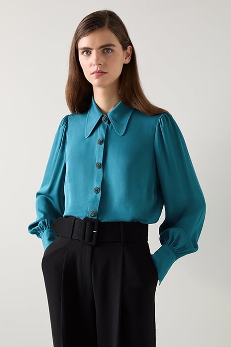 SONYA CREPE BLOUS TEAL 6